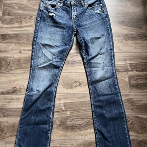 Ladies Silver Jeans. Elyse